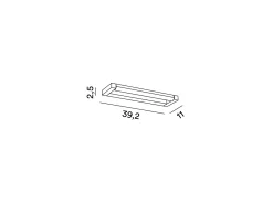 Slim - Aplique LED de pared de 12 W, CCT 2700K-4000K, L.39,2 cm, Orientable, 960 lm, IP20 - Perenz - Dorado
