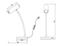 Sobremesa Antia acabado latón, 48cm(alto) 15cm(ancho) 26cm(largo)