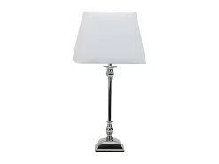 AKUNADECOR Lámpara De Mesa^Sobremesa Clasica Para Salon Modelo Percasol Cromo Plateado