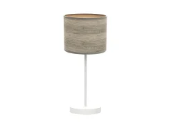 AKUNADECOR Sobremesa Con Pantalla Gris De Metal En Modelo Jerte Blanco