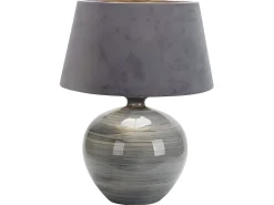 Best AKUNADECOR Sobremesa Con Pantalla Terciopelo Modelo Betta Brillo 58 Cm Gris