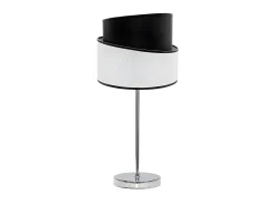 AKUNADECOR Lámpara De Mesa^Sobremesa Cromo/blanco/negro Modelo Hara 1xe14 Plateado