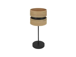 AKUNADECOR Lámpara De Mesa^Sobremesa Modelo Colet /madera Clara Negro