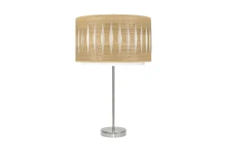 AKUNADECOR Lámpara De Mesa^Sobremesa Rinconera Modelo Alexandra Niquel Plateado