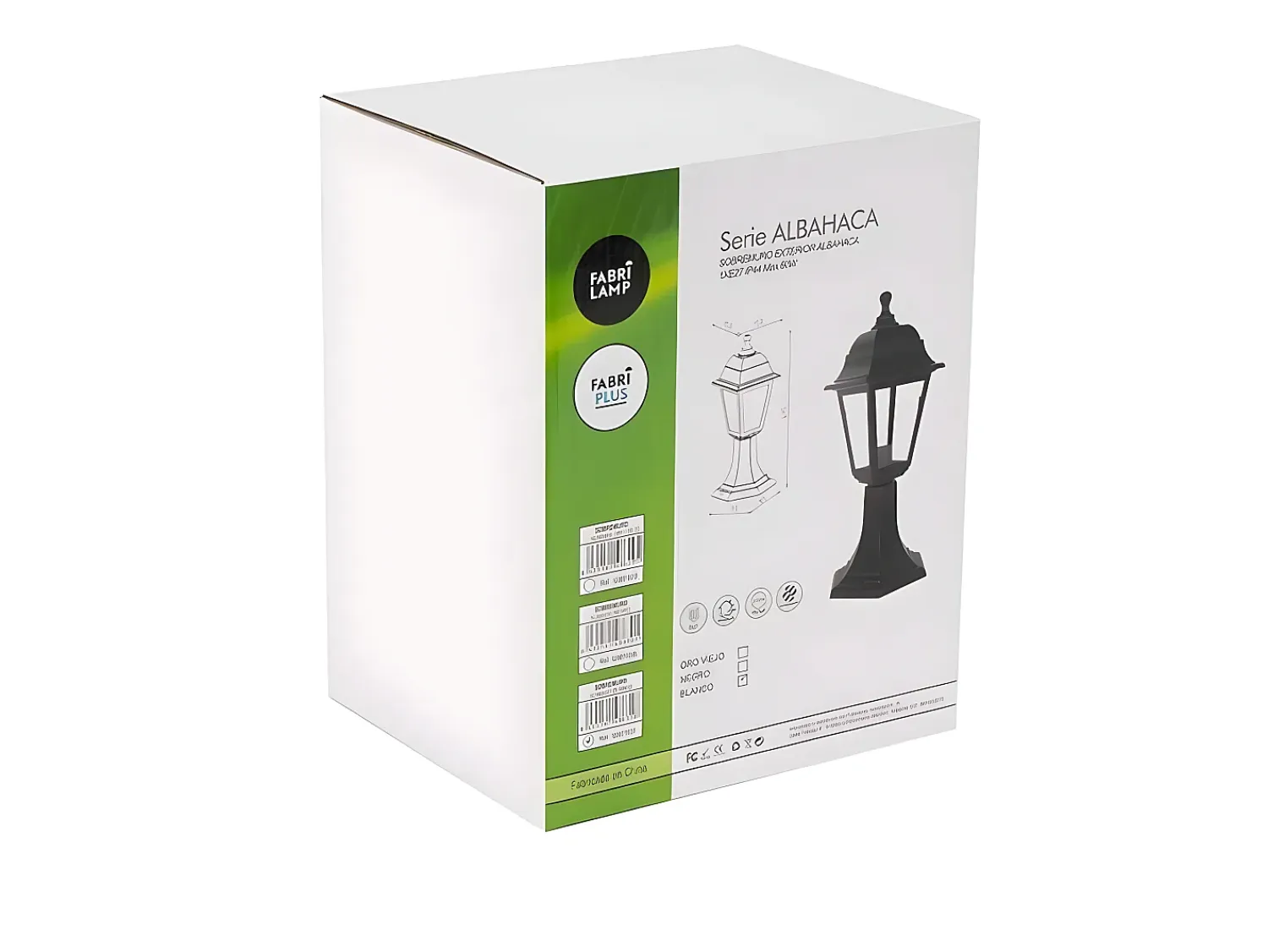 AKUNADECOR Iluminación Exterior^Sobremuro Albahaca En Acabado De 1luz Blanco