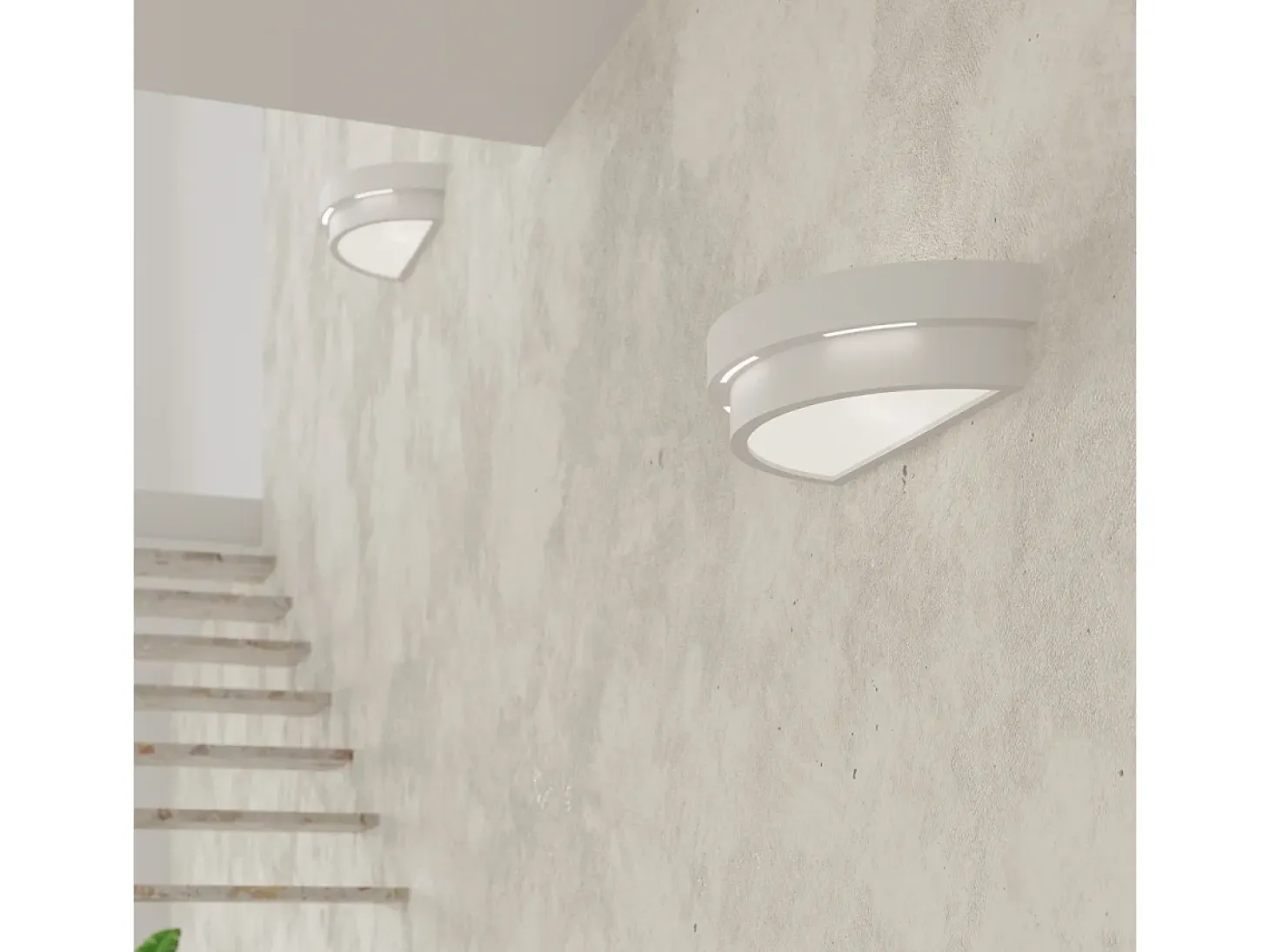 Sollux - 1 luz de pared de cerámica a ras de suelo blanca, E27