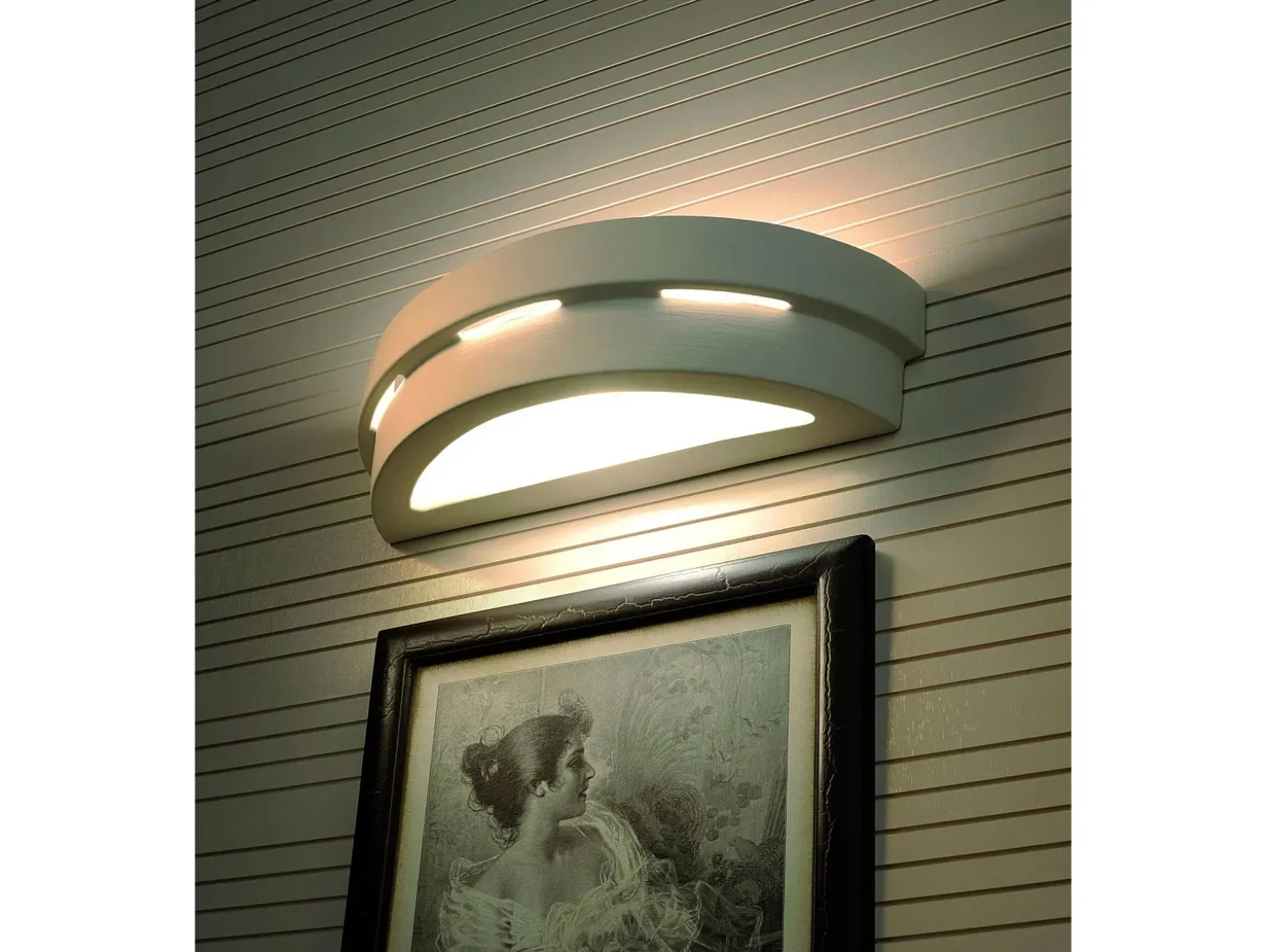 Sollux - 1 luz de pared de cerámica a ras de suelo blanca, E27