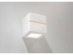 Sollux - 1 luz de pared de cerámica a ras de suelo blanca, E27