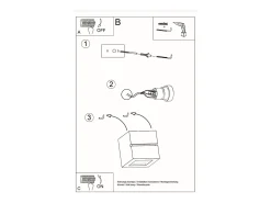 Sollux - 1 luz de pared de cerámica a ras de suelo blanca, E27