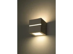 Sollux - 1 luz de pared de cerámica a ras de suelo blanca, E27