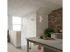 Sollux - 1 luz de pared de cerámica a ras de suelo blanca, E27