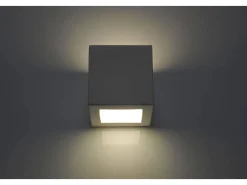 Best Sollux Lighting Sollux - 1 luz de pared de cerámica a ras de suelo blanca, E27 Blanco