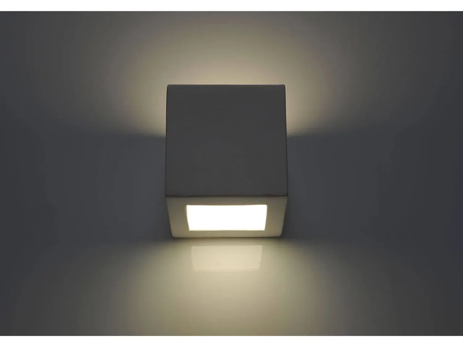 Best Sollux Lighting Sollux - 1 luz de pared de cerámica a ras de suelo blanca, E27 Blanco