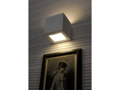 Best Sollux Lighting Sollux - 1 luz de pared de cerámica a ras de suelo blanca, E27 Blanco