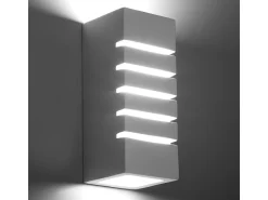 Sollux Lighting Aplique Para Pared^Sollux - 1 luz de pared de cerámica a ras de suelo blanca, E27 Blanco