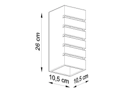 Sollux Lighting Aplique Para Pared^Sollux - 1 luz de pared de cerámica a ras de suelo blanca, E27 Blanco
