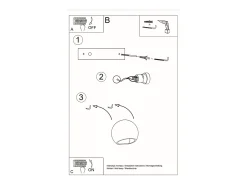 Sollux - 1 luz de pared de cerámica a ras de suelo blanca, E27