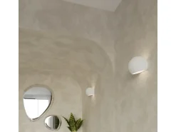 Sollux - 1 luz de pared de cerámica a ras de suelo blanca, E27