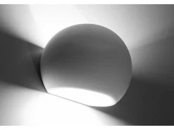 Sollux - 1 luz de pared de cerámica a ras de suelo blanca, E27