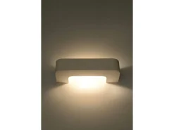 Sollux Lighting Aplique Para Pared^Sollux - 1 luz de pared de cerámica a ras de suelo blanca, E27 Blanco