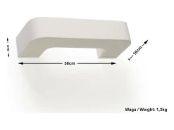 Sollux Lighting Aplique Para Pared^Sollux - 1 luz de pared de cerámica a ras de suelo blanca, E27 Blanco