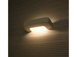 Sollux Lighting Aplique Para Pared^Sollux - 1 luz de pared de cerámica a ras de suelo blanca, E27 Blanco