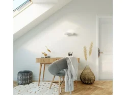 Sollux Lighting Aplique Para Pared^Sollux - 1 luz de pared de cerámica a ras de suelo blanca, E27 Blanco