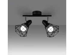 Sollux Lighting Plafón^Sollux Artemis Foco de techo Twin Negro