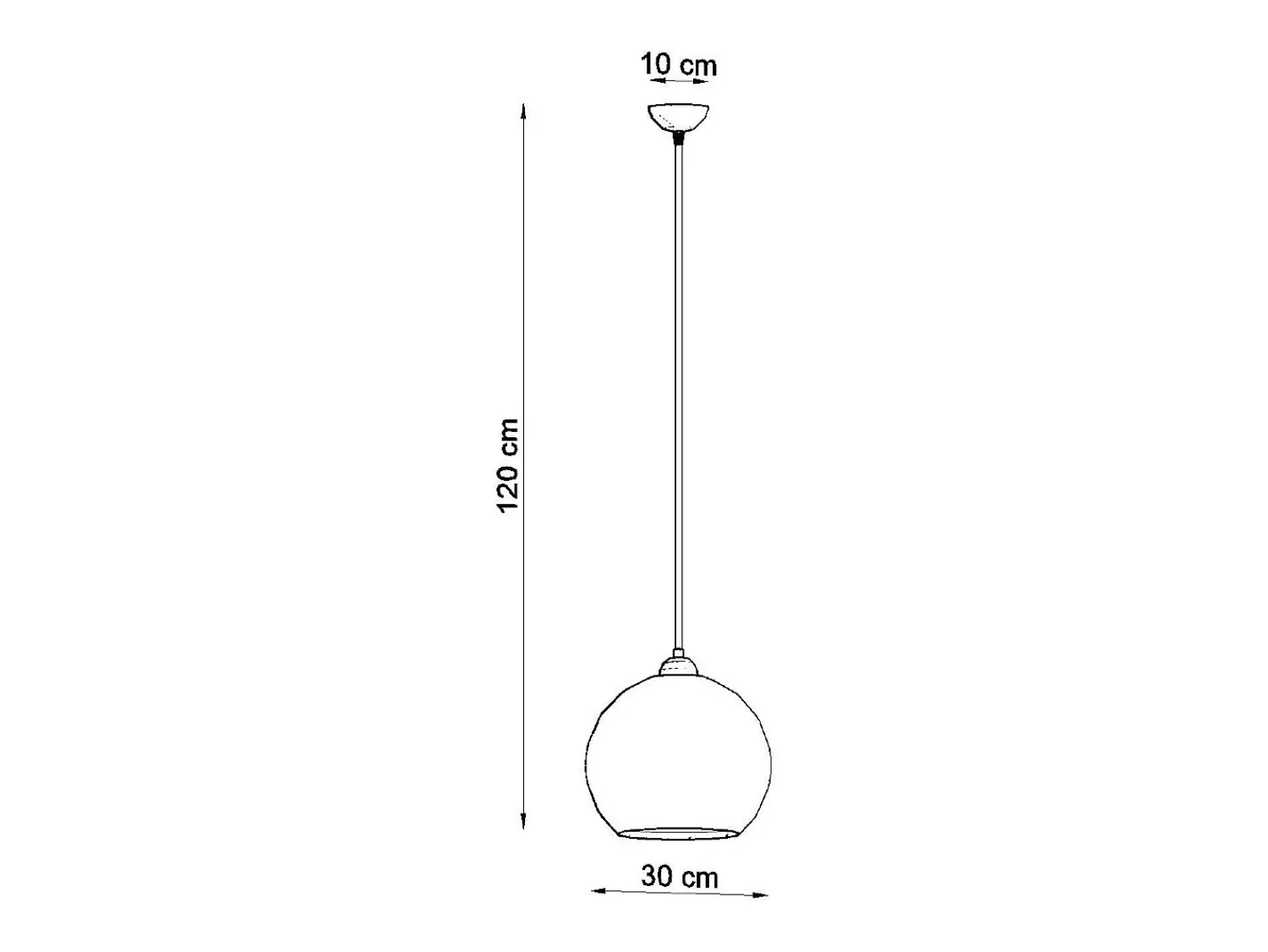 Clearance Sollux Lighting Sollux BALL - 1 lámpara colgante de techo con domo de vidrio , cromo, E27 Rojo