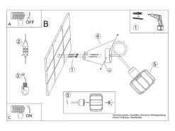 Sollux Lighting Aplique Para Pared^Sollux Beluci Foco individual Negro