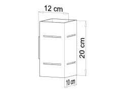 Sollux BLOCCO - 1 lámpara de pared empotrada en negro, G9