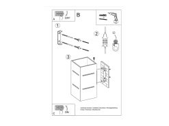 Sollux BLOCCO - 1 lámpara de pared empotrada en negro, G9