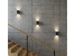 Sollux BLOCCO - 1 lámpara de pared empotrada en negro, G9