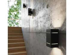 Sollux BLOCCO - 1 lámpara de pared empotrada en negro, G9