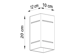 Sollux BLOCCO - 1 lámpara de pared empotrada en negro, G9