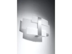 Sollux CELIA - Aplique de pared a ras de suelo con 2 luces Cromo, Blanco, G9