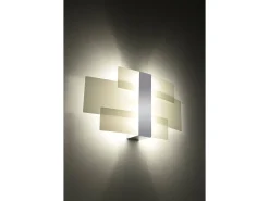 Sollux CELIA - Aplique de pared a ras de suelo con 2 luces Cromo, Blanco, G9