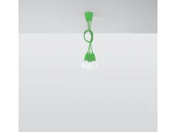 Sollux Lighting Sollux DIEGO - Lámpara colgante de techo con 3 luces Verde