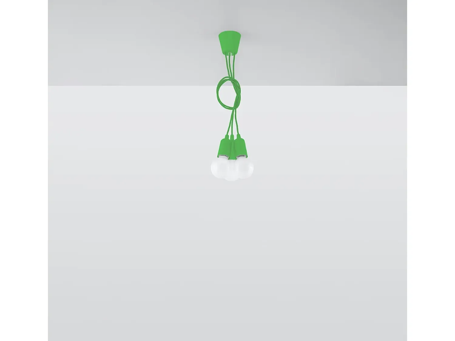 Sollux Lighting Sollux DIEGO - Lámpara colgante de techo con 3 luces Verde