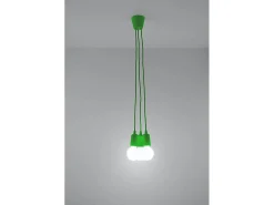Sollux Lighting Sollux DIEGO - Lámpara colgante de techo con 3 luces Verde