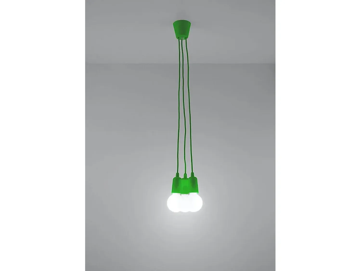 Sollux Lighting Sollux DIEGO - Lámpara colgante de techo con 3 luces Verde