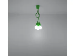Sollux Lighting Sollux DIEGO - Lámpara colgante de techo con 3 luces Verde
