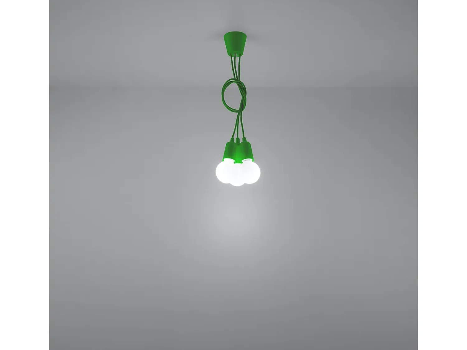 Sollux Lighting Sollux DIEGO - Lámpara colgante de techo con 3 luces Verde