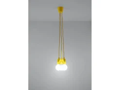 Sollux Lighting Lámpara Suspendida^Sollux DIEGO - Lámpara colgante de techo con 3 luces, Amarillo