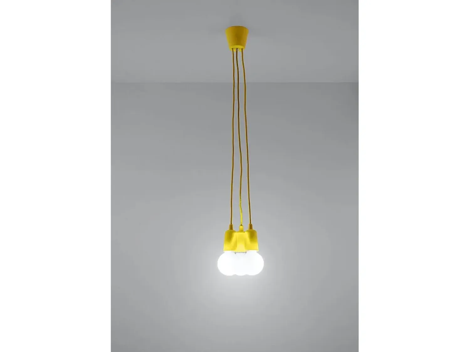 Sollux Lighting Lámpara Suspendida^Sollux DIEGO - Lámpara colgante de techo con 3 luces, Amarillo