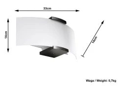Best Sollux Lighting Sollux EMILIO - Aplique de 2 luces , Wengué, E14 Blanco