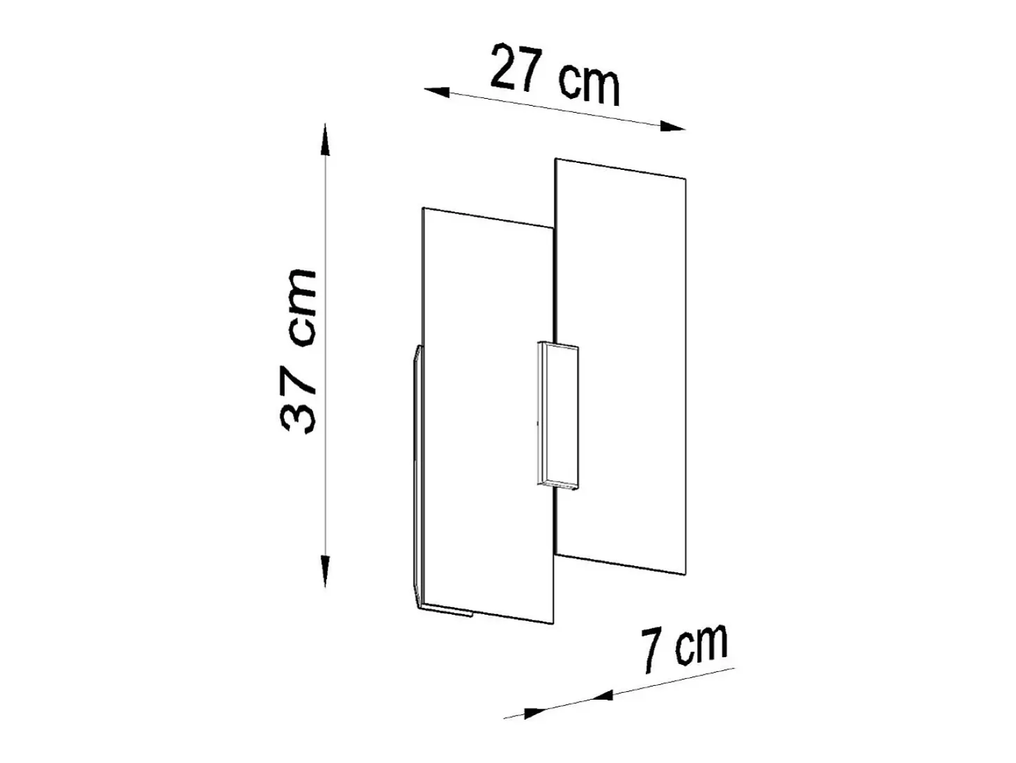 Sollux FABIANO - Aplique de pared 2 luces Blanco, Cromado, E27