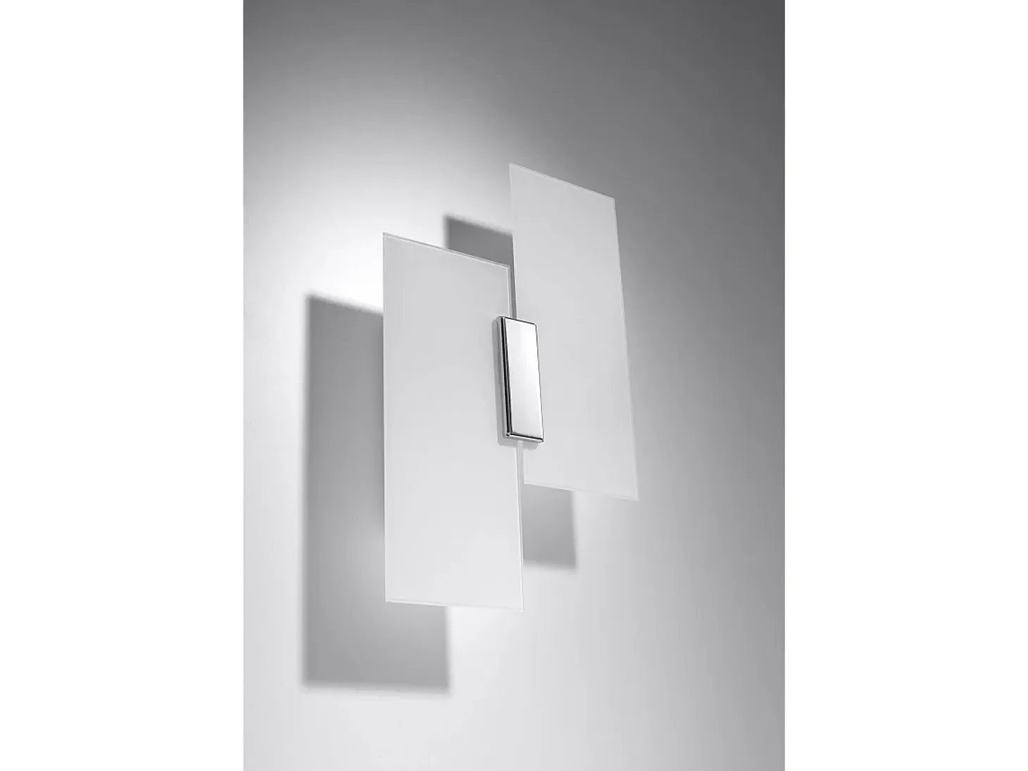 Sollux FABIANO - Aplique de pared 2 luces Blanco, Cromado, E27