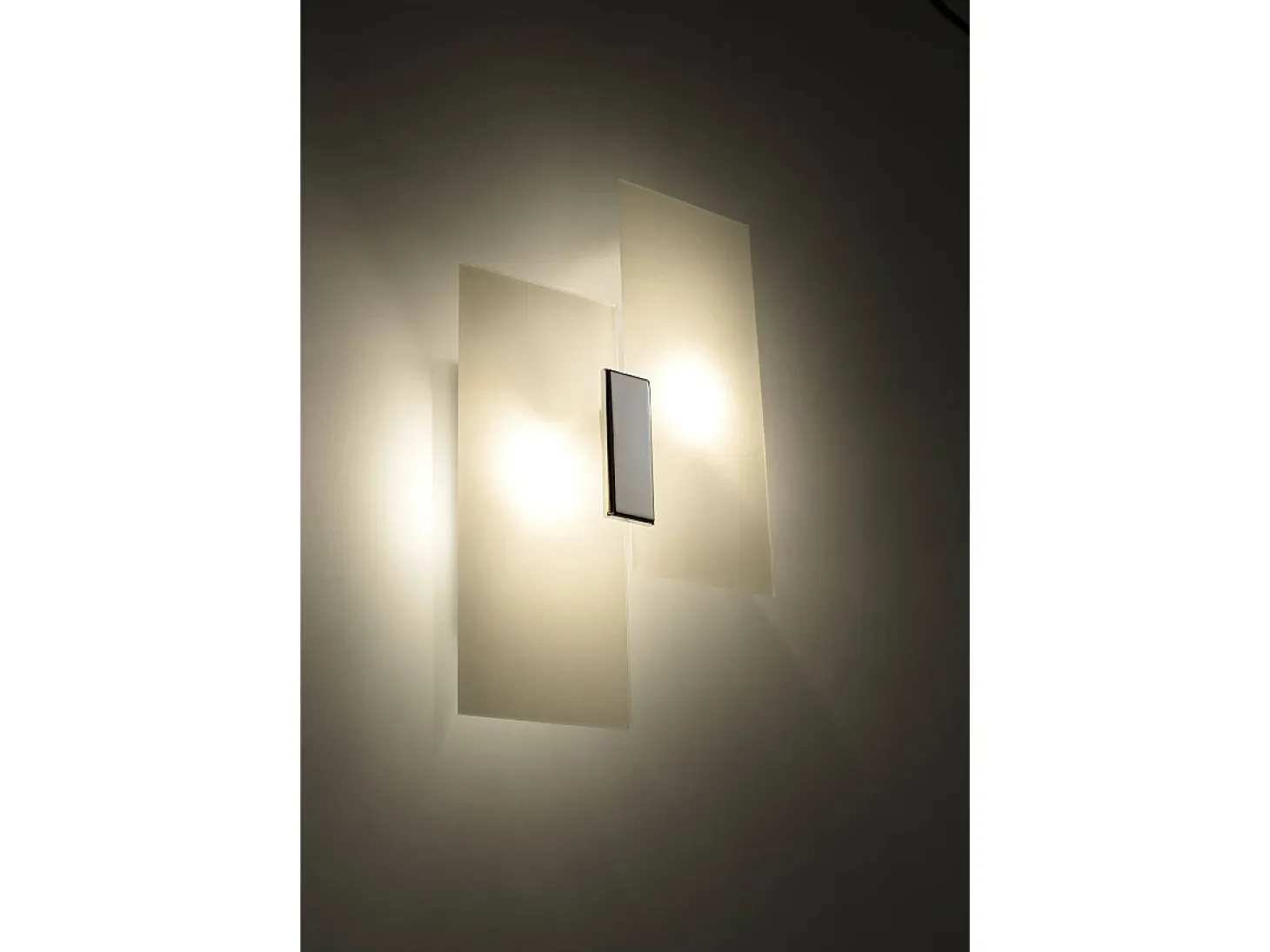 Sollux FABIANO - Aplique de pared 2 luces Blanco, Cromado, E27