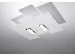 Sollux Lighting Plafón^Sollux FABIANO - Plafón decorativo de 3 luces , Cromado, E27 Blanco